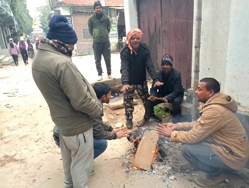 दाउरा बाँड्दै नगरपालिका